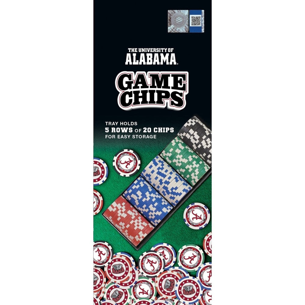 Alabama Crimson Tide 100 Piece Poker Chips Image 2