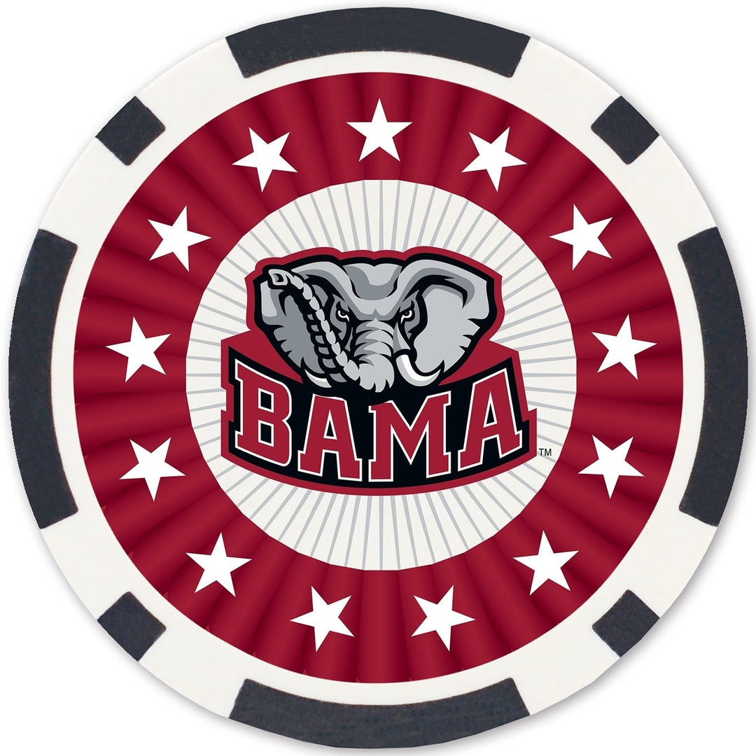 Alabama Crimson Tide 100 Piece Poker Chips Image 4