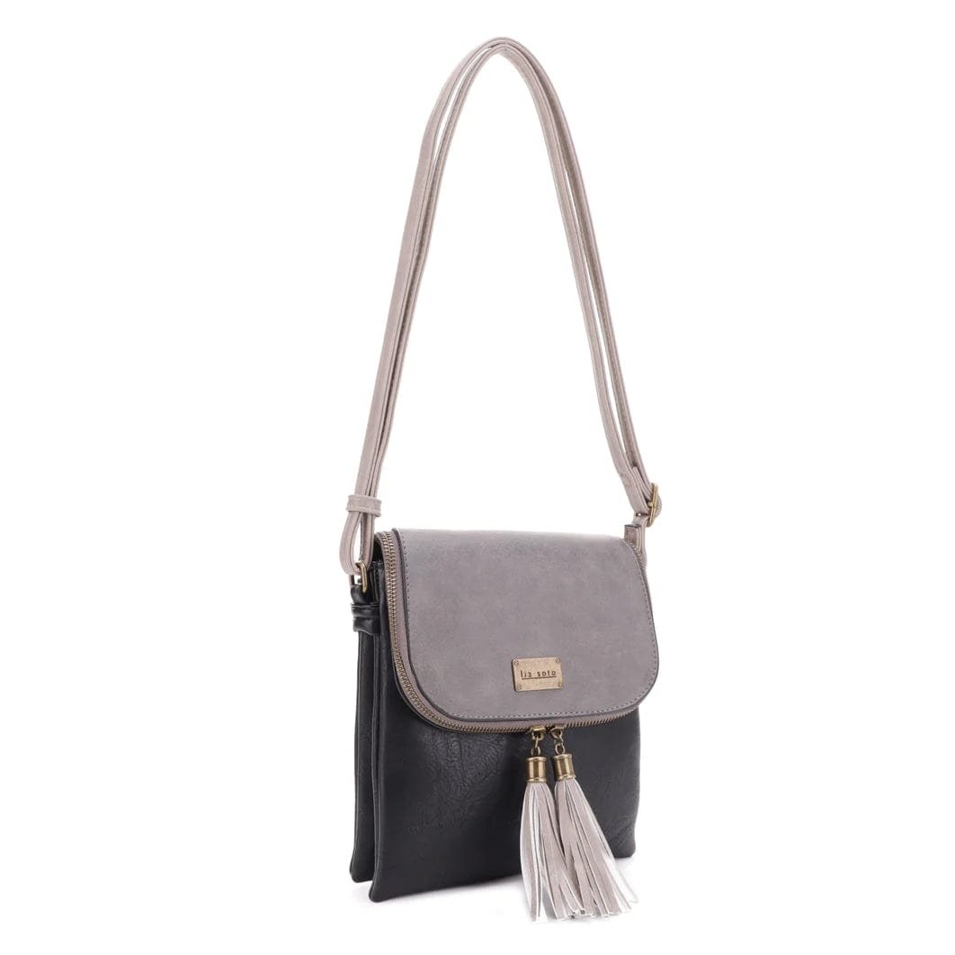 Kelsey Crossbody with Tassle Grey/Black Image 1