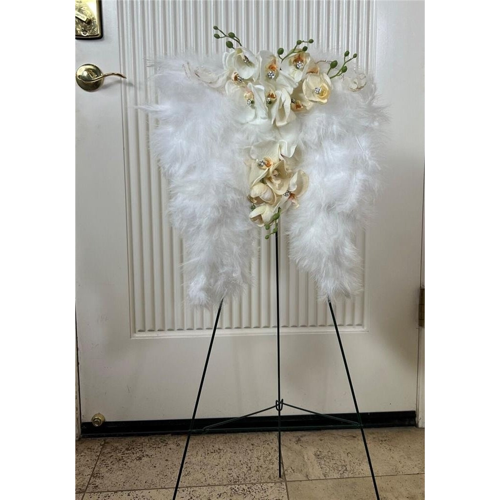 Angel Wings Angel Wing Wreath Angel Door Wreath Memorial Angel Graveside Image 1