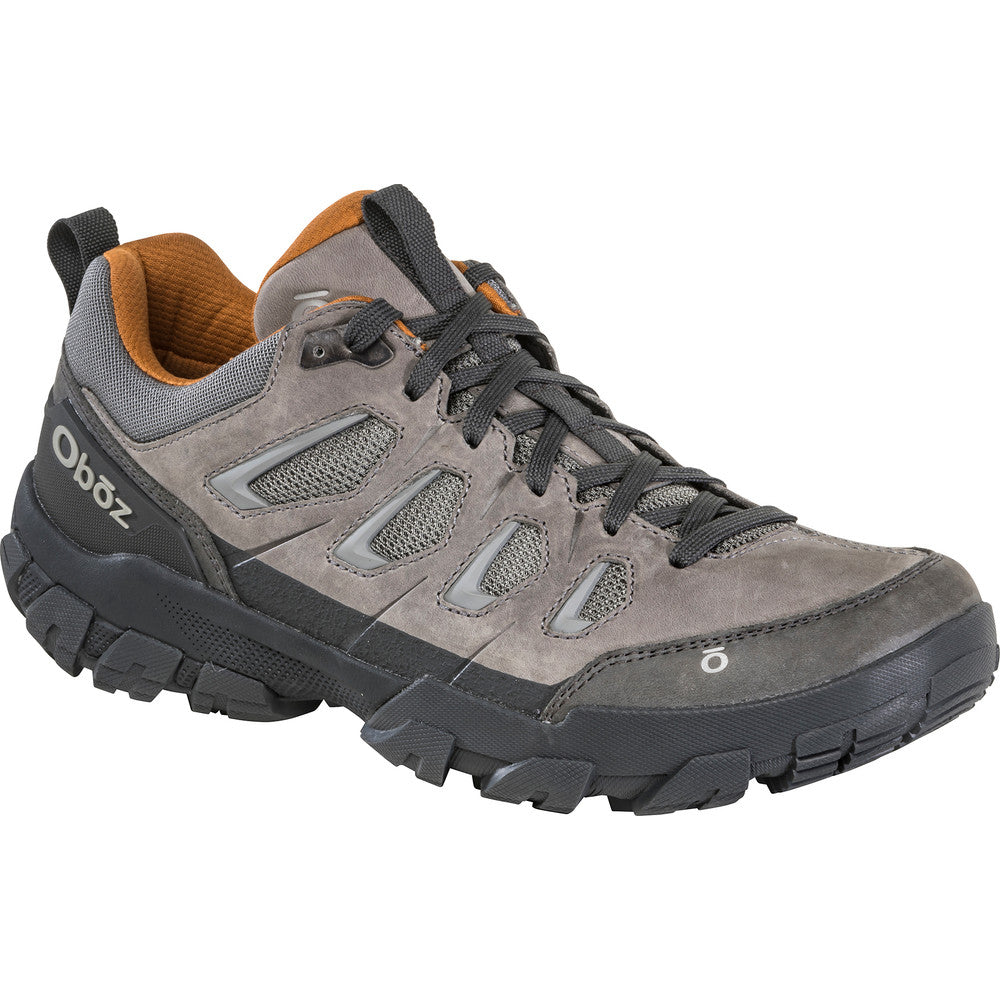 Oboz Mens Sawtooth X Low Hiking Shoe Hazy Gray 23901 Oiled Nubuck Cordura Image 1