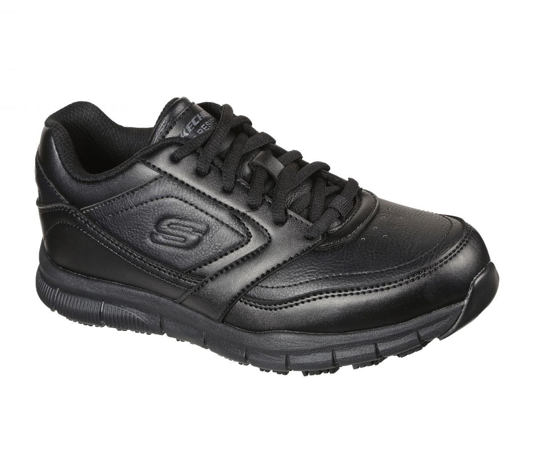 SKECHERS WORK Womens Relaxed Fit Nampa - Wyola SR Soft Toe Slip Resistant Work Shoe Black - 77235-BLK 6.5-W BLACK Image 2