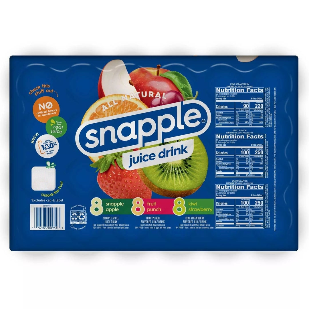 Snapple Juice Drink Variety Pack 20 Fluid Ounce (Pack of 24) Image 4