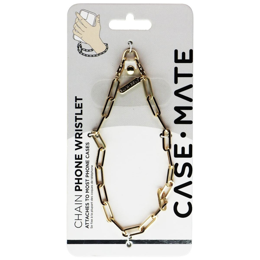 Case-Mate Detachable Phone Lanyard Strap with Gold Metal Chain - Gold Image 1