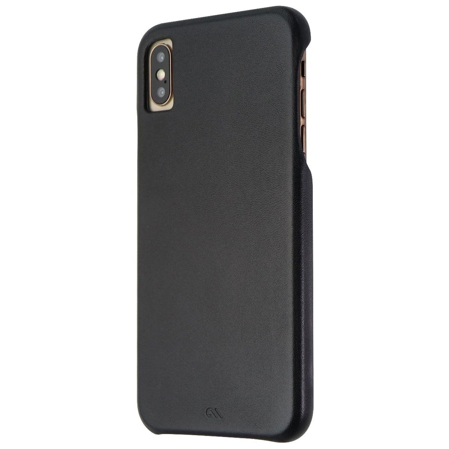 Case-Mate Barely There Genuine Leather Hard Case for Apple iPhone XS Max - Black Image 1