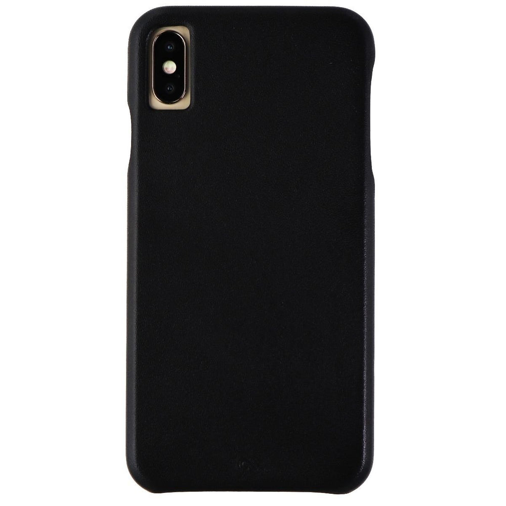 Case-Mate Barely There Genuine Leather Hard Case for Apple iPhone XS Max - Black Image 2