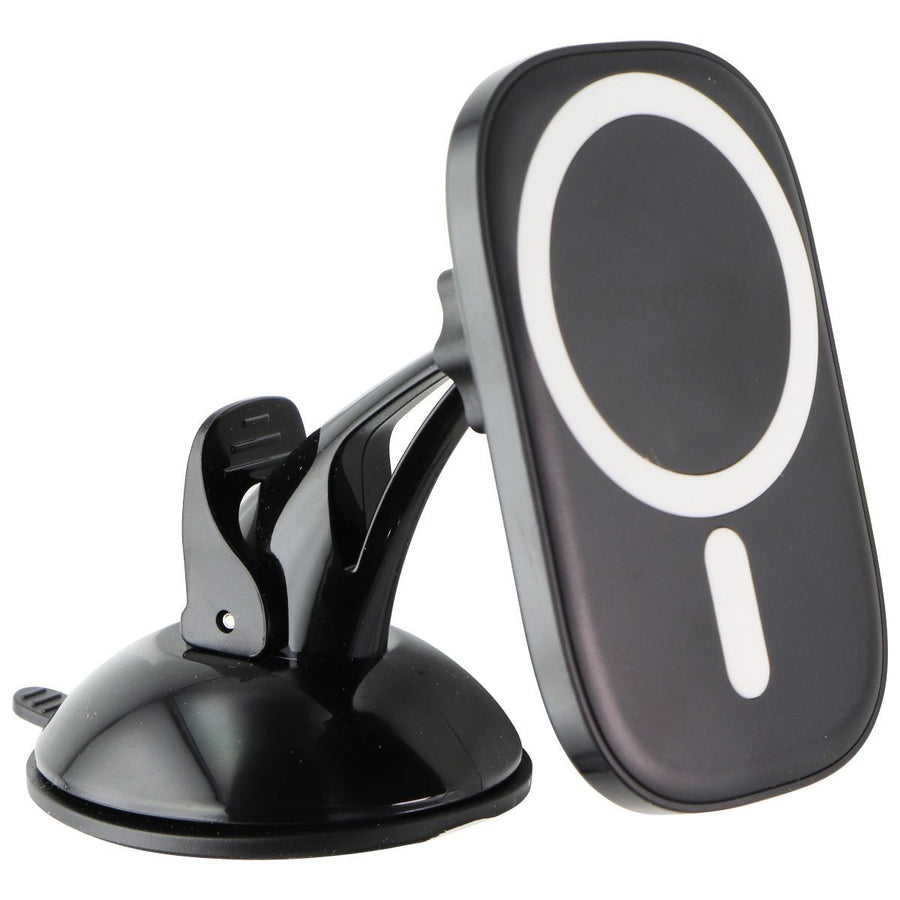 PureGear Qi-Certified Fast Wireless Car Charger with MagSafe for iPhones - Black Image 1