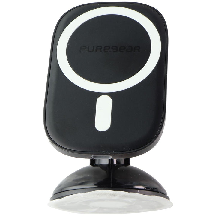 PureGear Qi-Certified Fast Wireless Car Charger with MagSafe for iPhones - Black Image 3