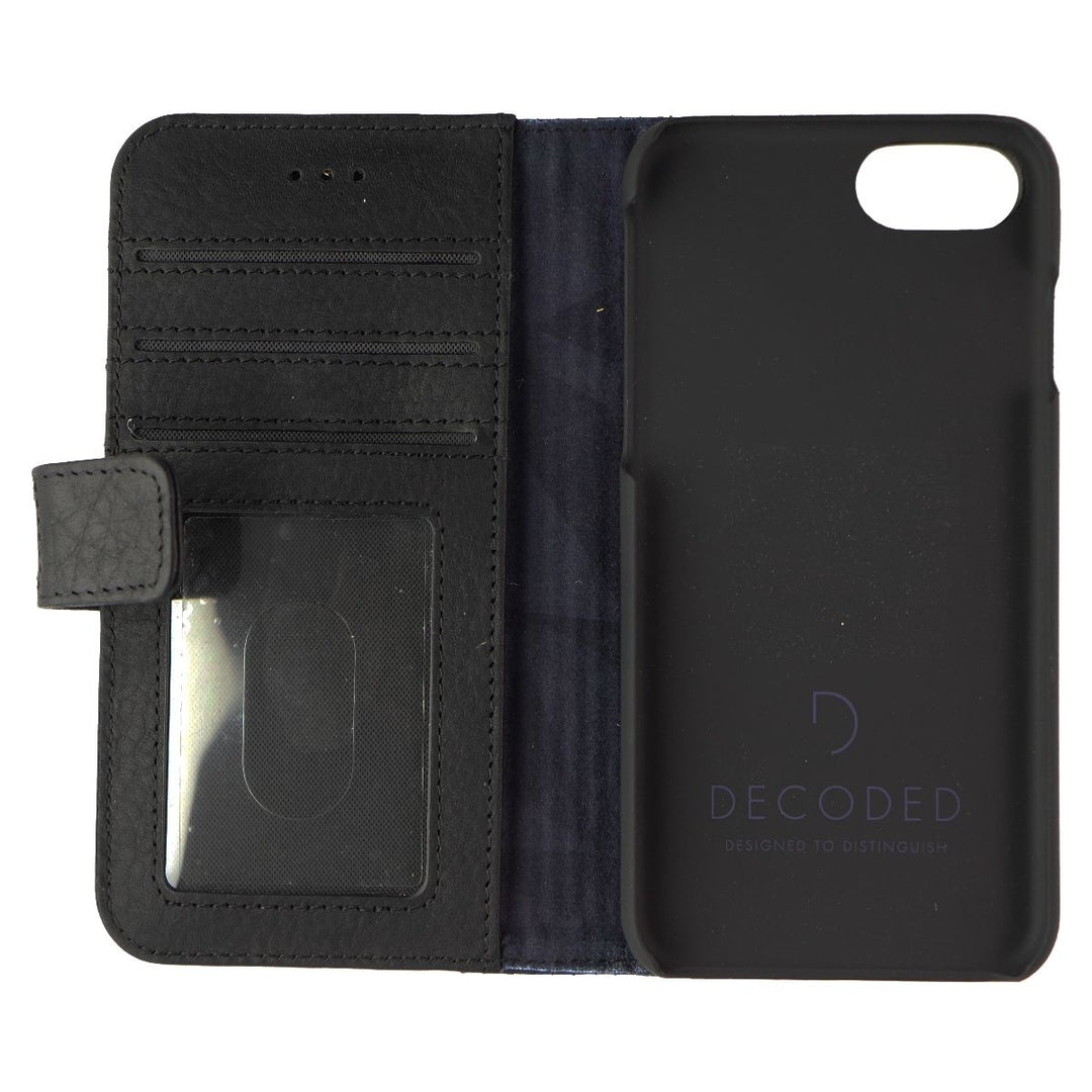 DECODED Full Grain Leather 2-in-1 Wallet for iPhone 8/7/6s/6 - Rough Black Image 3