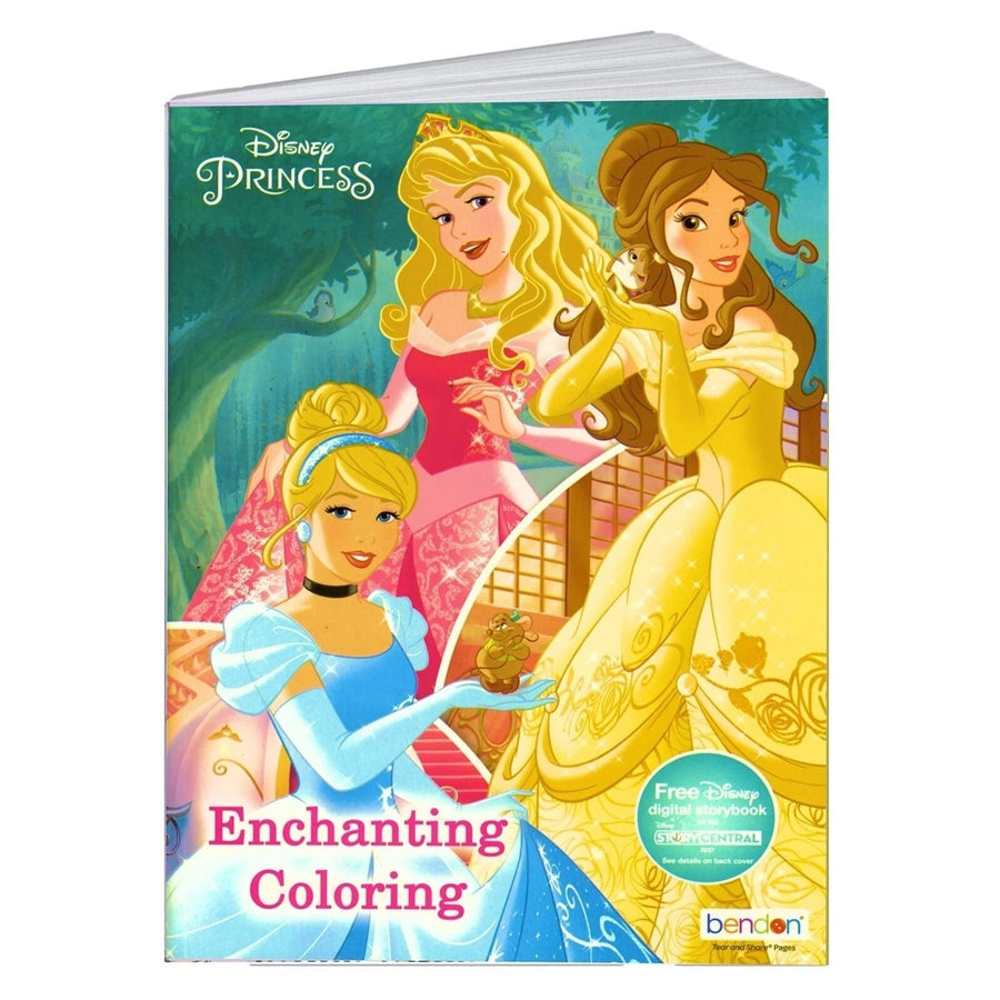 Disney Princess Coloring Book 192 Pages Kids Activity Book 1 Piece Fun Art Craft Image 1