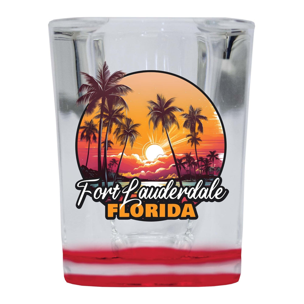 Fort Lauderdale Florida Design A Souvenir 2 Ounce Shot Glass Square Image 2