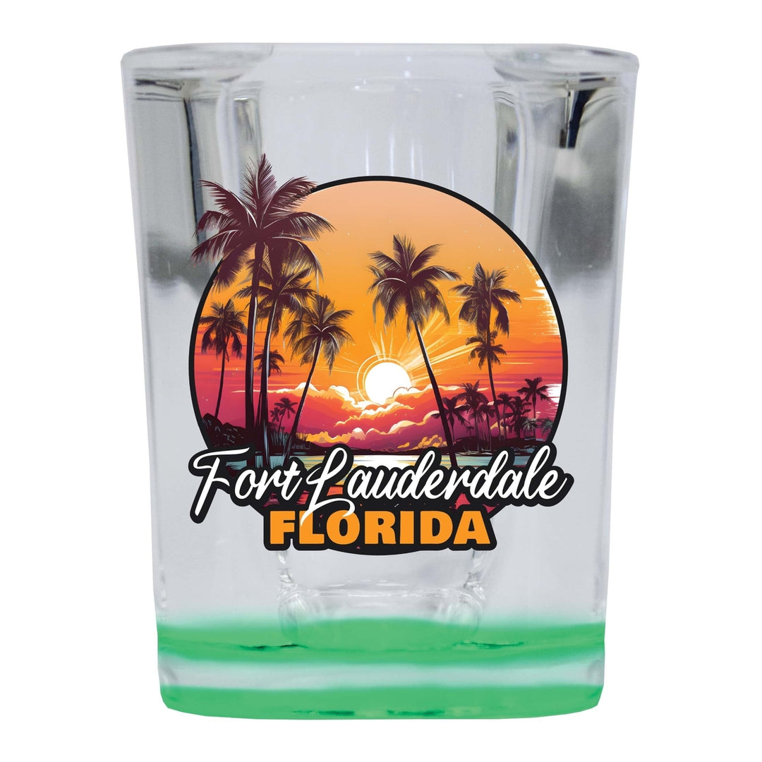 Fort Lauderdale Florida Design A Souvenir 2 Ounce Shot Glass Square Image 3