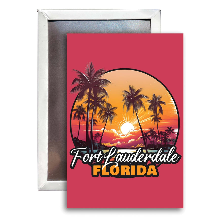 Fort Lauderdale Florida Design A Souvenir Refrigerator Magnet 2.5"X3.5" Image 1