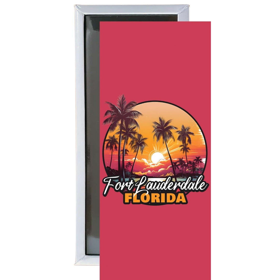 Fort Lauderdale Florida Design A Souvenir Fridge Magnet 4.75 x 2 Inch Image 1