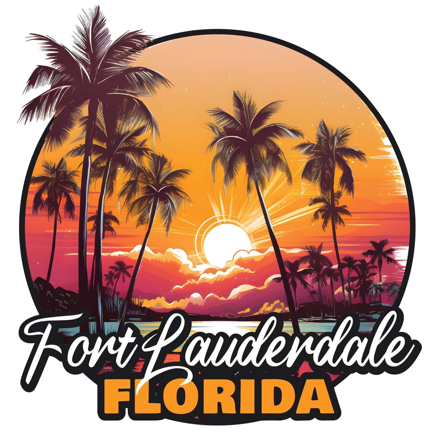 Fort Lauderdale Florida Design A Souvenir Die Cut Flat Magnet Image 1