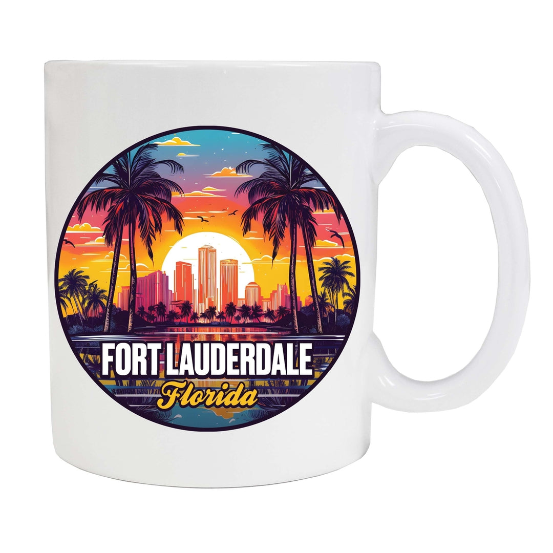 Fort Lauderdale Florida Design B Souvenir 12 oz Ceramic Coffee Mug Image 1