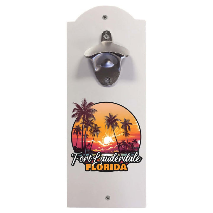 Fort Lauderdale Florida Design A Souvenir Wall mounted bottle opener Image 1