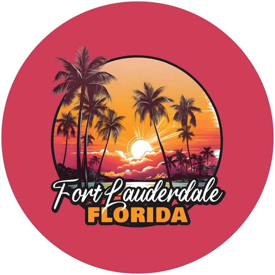 Fort Lauderdale Florida Design A Souvenir Coaster Paper 4 Pack Image 1