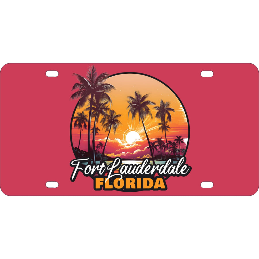 Fort Lauderdale Florida Design A Souvenir Metal License Plate Image 1