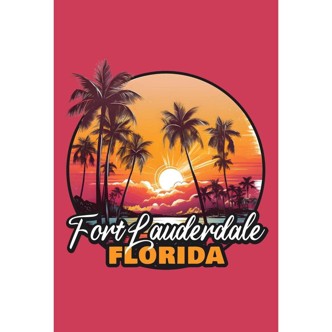 Fort Lauderdale Florida Design A Souvenir Wood sign with frame 5x7 Image 1