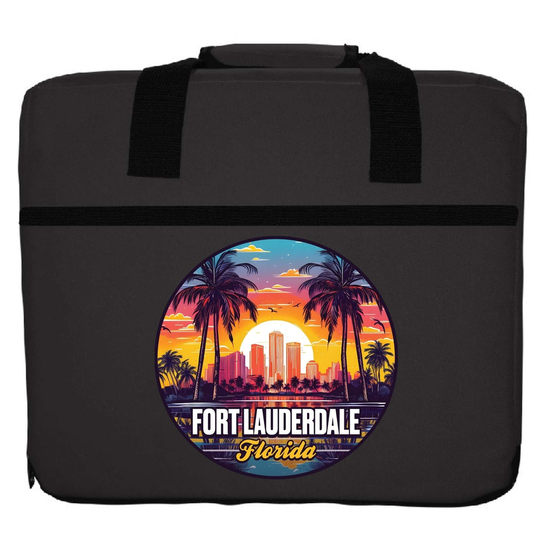 Fort Lauderdale Florida Design B Souvenir Destination Seat Cushion Image 1