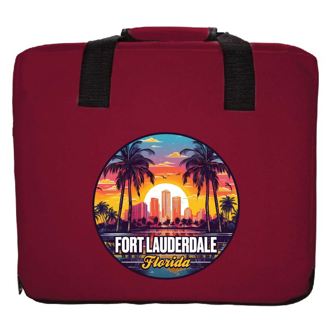 Fort Lauderdale Florida Design B Souvenir Destination Seat Cushion Image 3