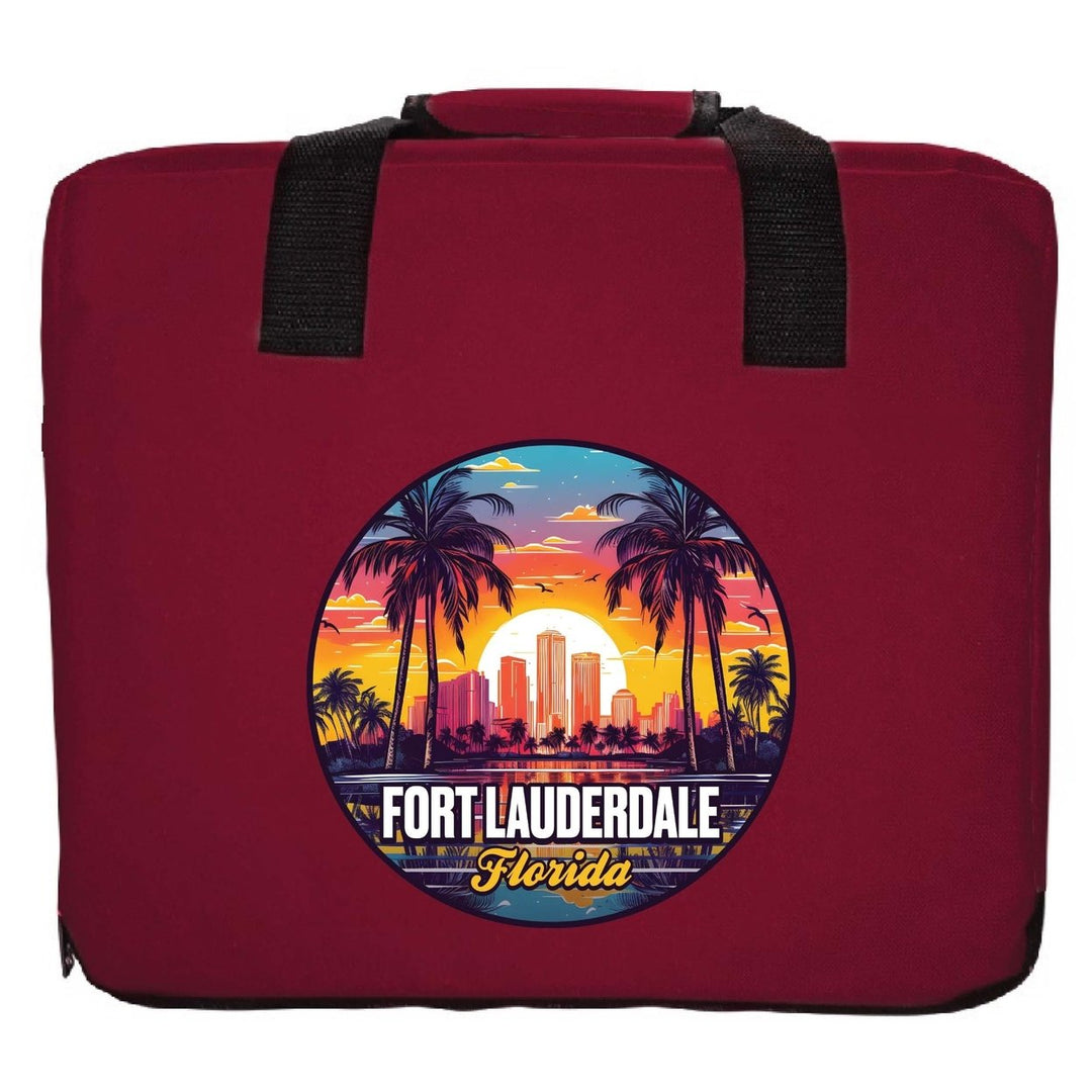 Fort Lauderdale Florida Design B Souvenir Destination Seat Cushion Image 1