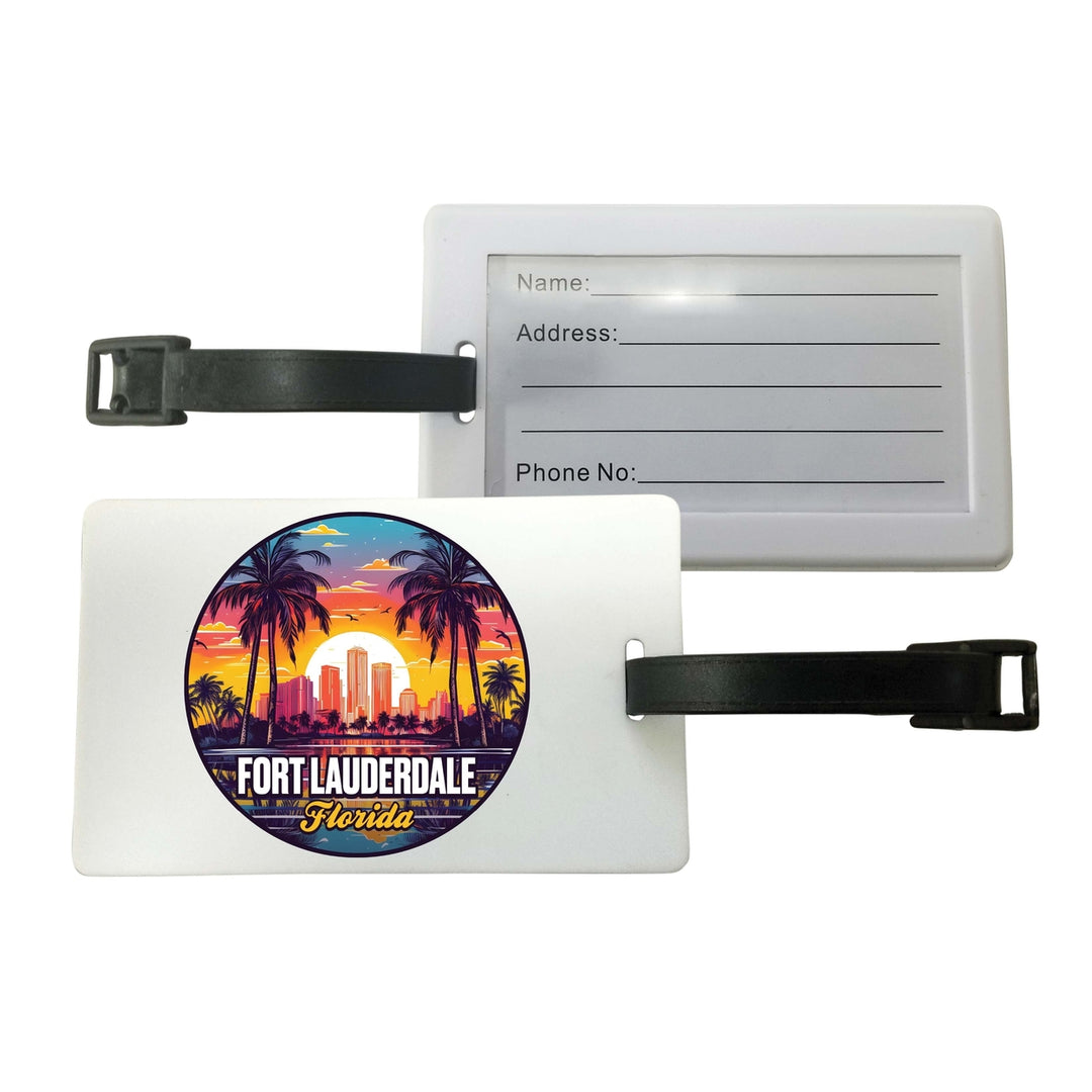 Fort Lauderdale Florida Design B Souvenir Luggage Tag Image 1