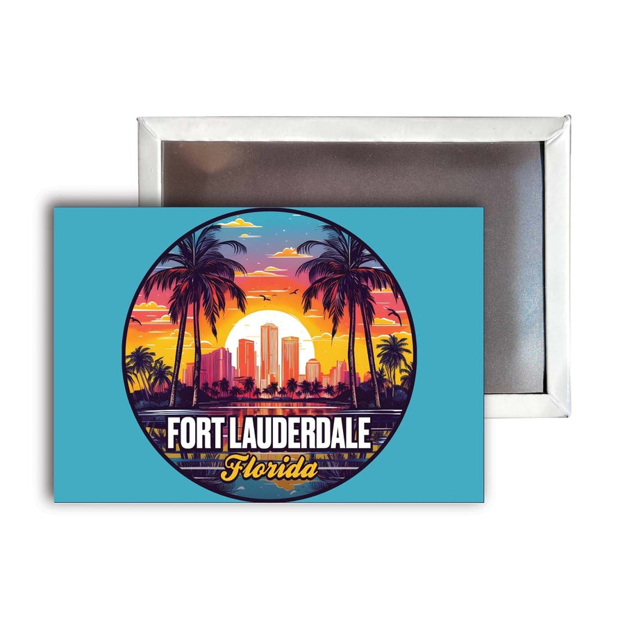 Fort Lauderdale Florida Design B Souvenir Refrigerator Magnet 2.5"X3.5" Image 1