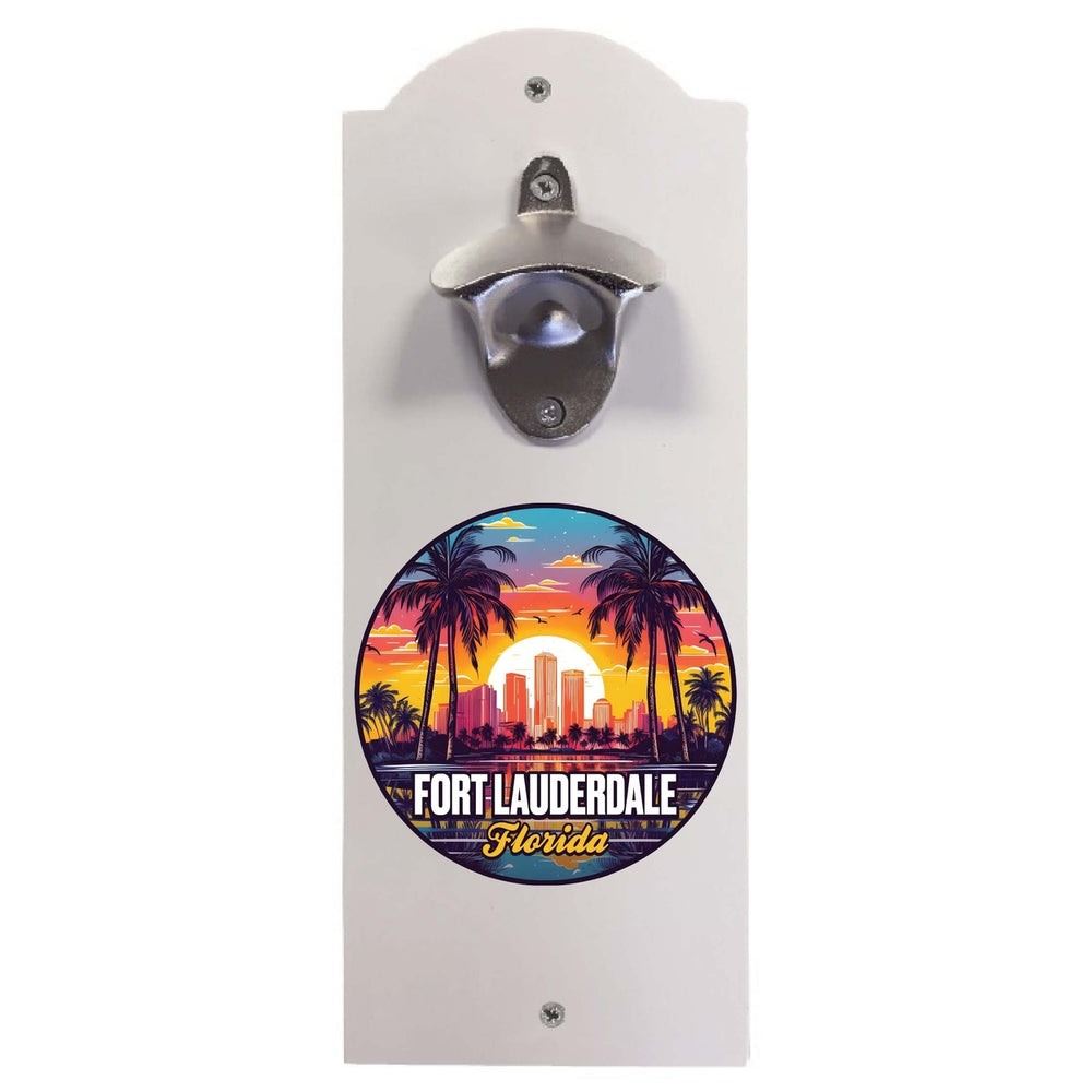 Fort Lauderdale Florida Design B Souvenir Wall mounted bottle opener Image 2