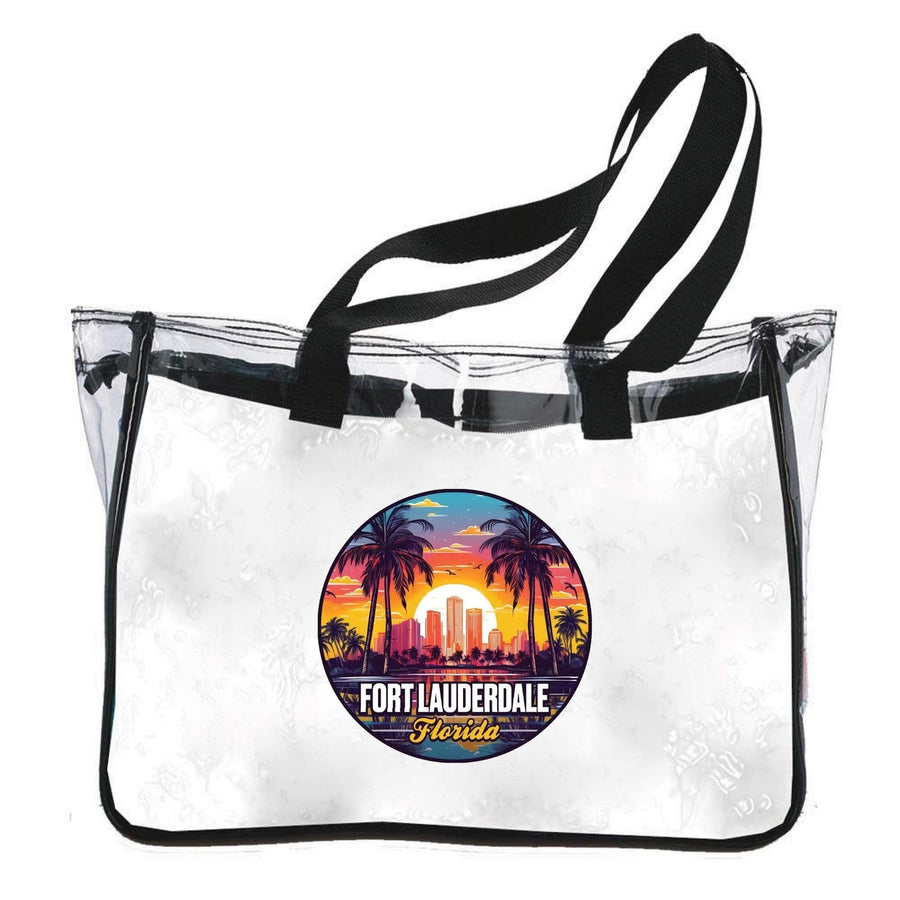 Fort Lauderdale Florida Design B Souvenir Clear Tote Bag Image 1