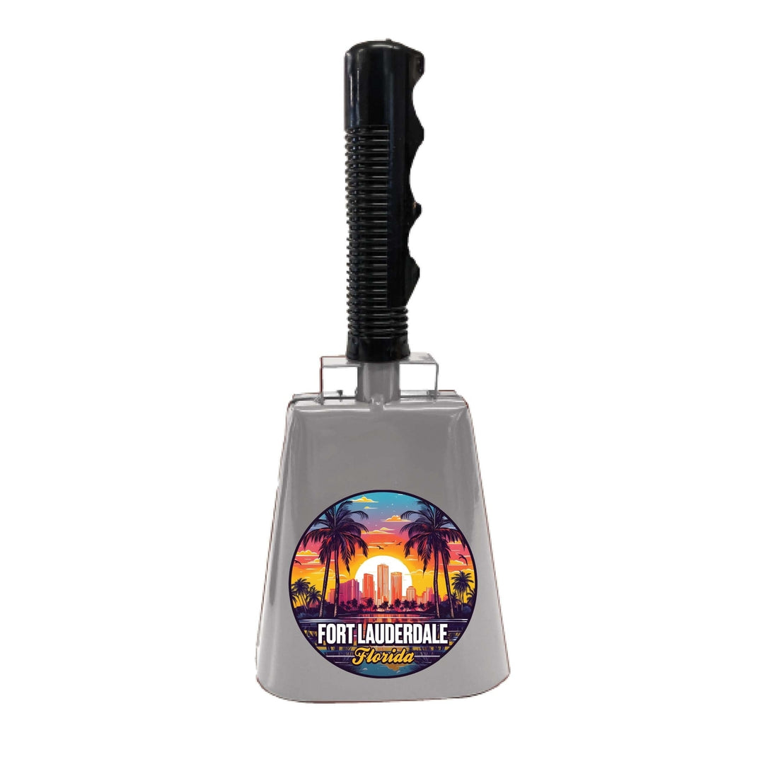 Fort Lauderdale Florida Design B Souvenir Destination Cowbell Image 1