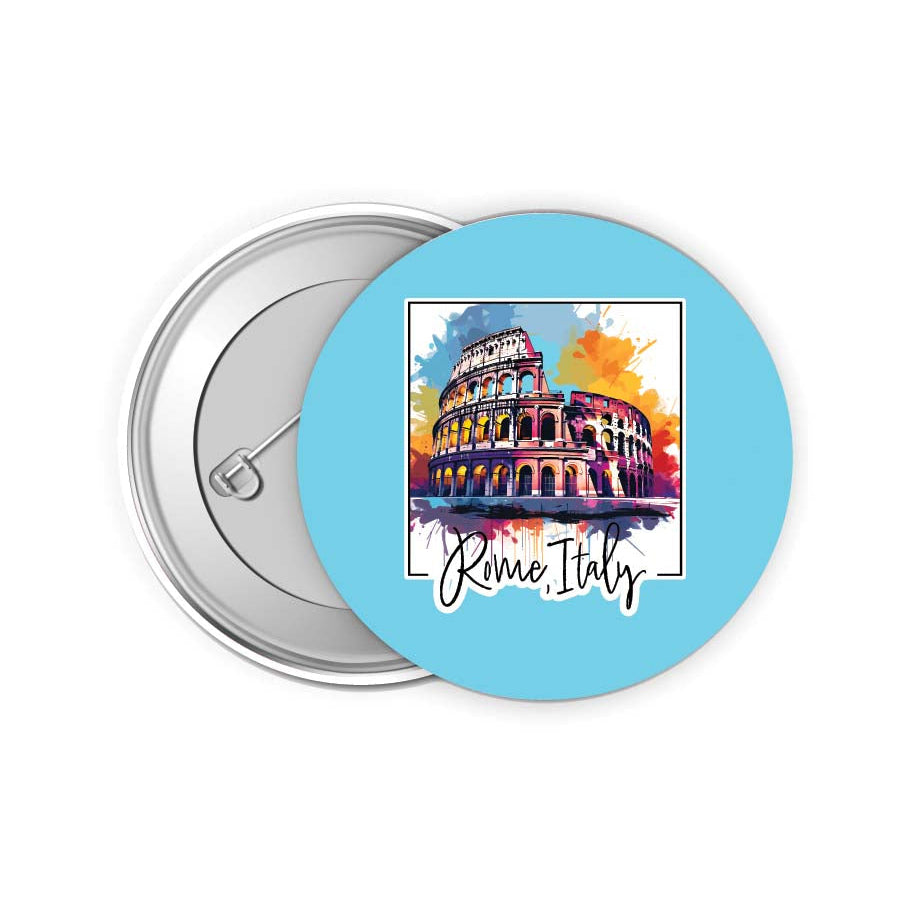 Rome Italy Design A Souvenir Small 2-Inch Button Pin 4 Pack Image 1