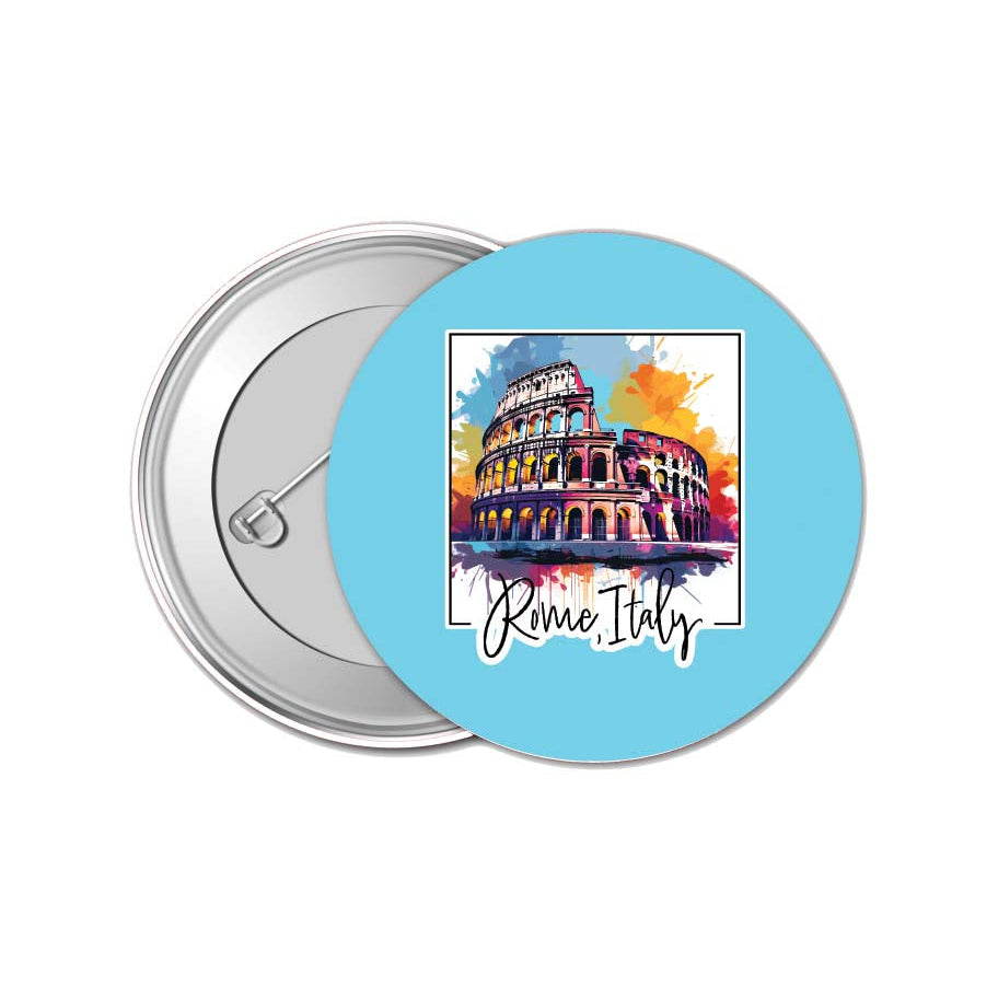 Rome Italy Design A Souvenir Small 1-Inch Button Pin 4 Pack Image 1