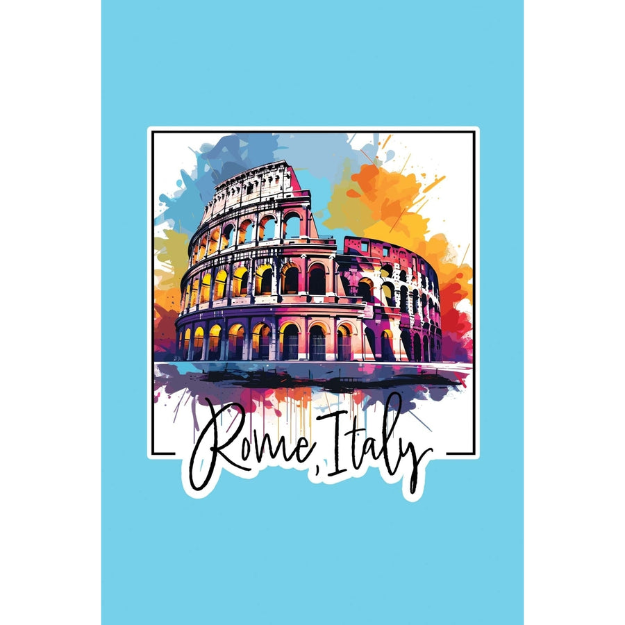 Rome Italy Design A Souvenir Wood sign with frame 5x7 Image 1