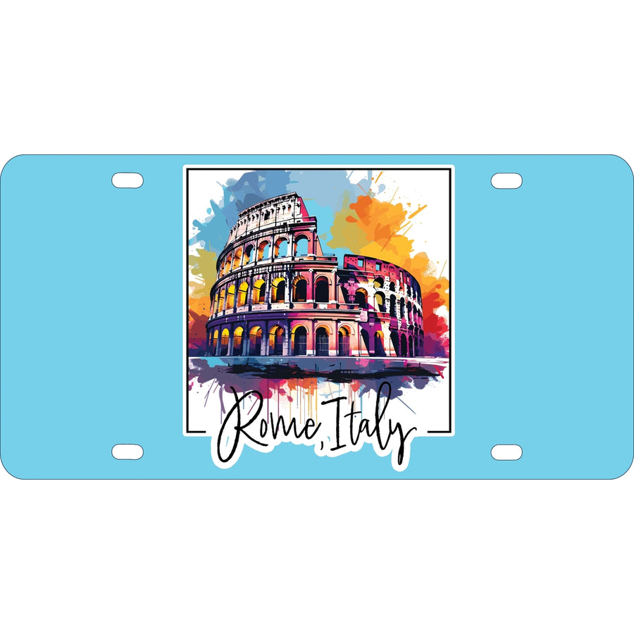 Rome Italy Design A Souvenir Mini Metal License Plate 4.75 x 2.25 inch Image 1