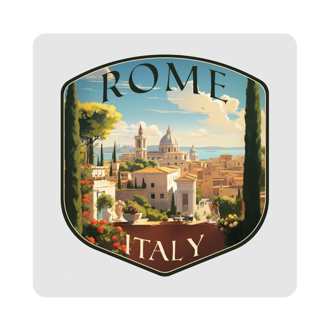 Rome Italy Design C Souvenir 4x4-Inch Coaster Acrylic 4 Pack Image 1