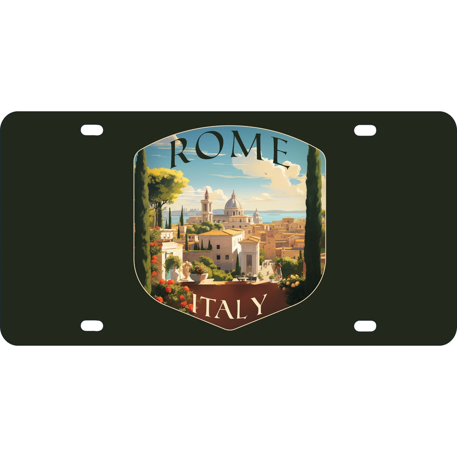 Rome Italy Design C Souvenir Mini Metal License Plate 4.75 x 2.25 inch Image 1