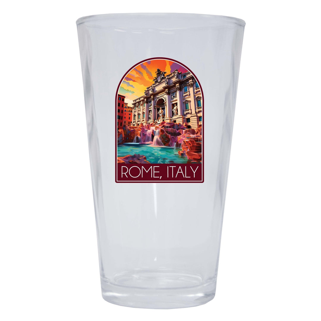 Rome Italy Design B Souvenir 16 oz Pint Glass Image 1