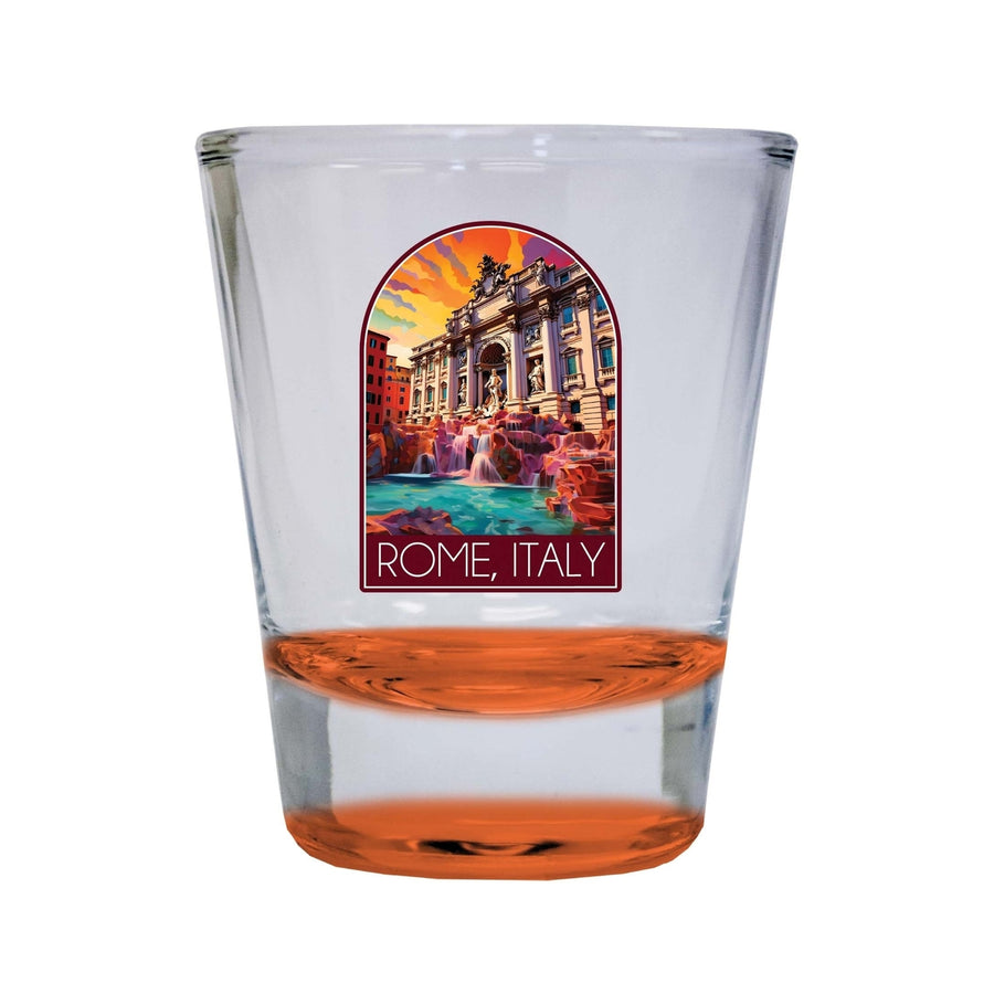 Rome Italy Design B Souvenir 2 Ounce Shot Glass Round Image 1