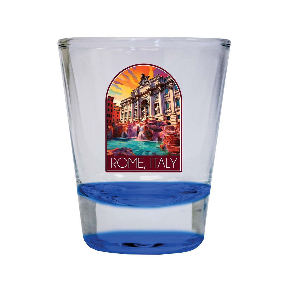 Rome Italy Design B Souvenir 2 Ounce Shot Glass Round Image 2