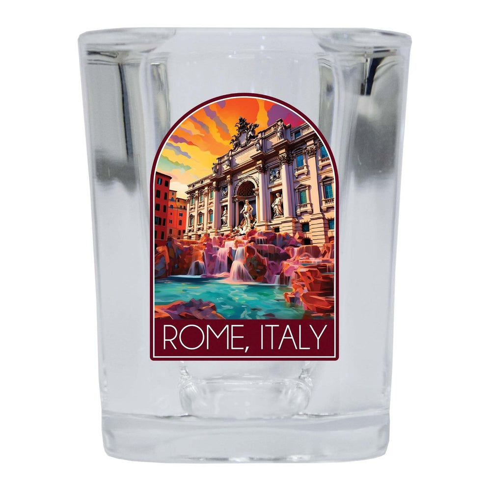 Rome Italy Design B Souvenir 2 Ounce Shot Glass Square Image 2