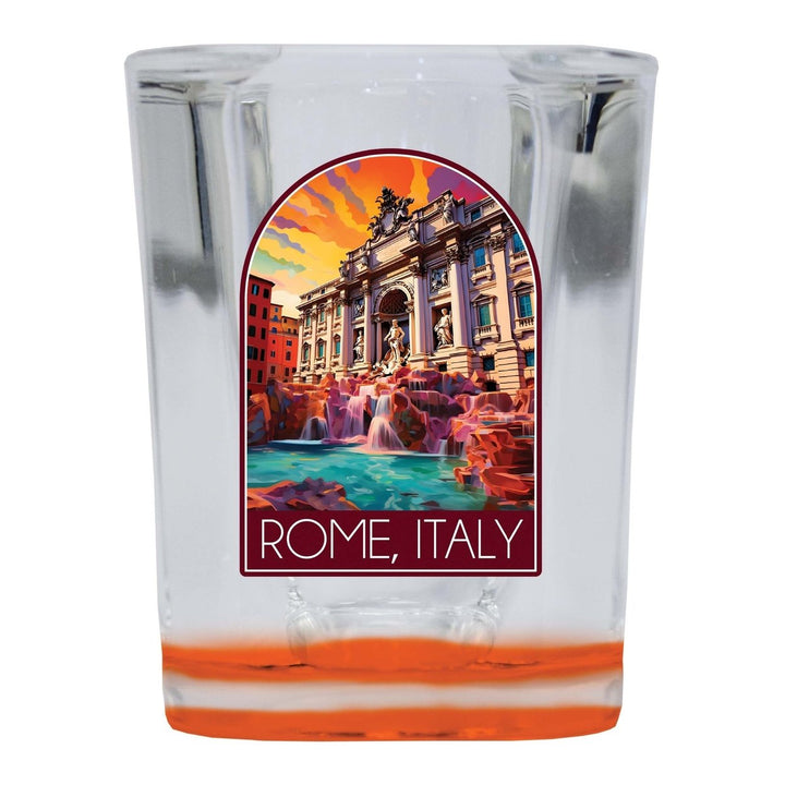 Rome Italy Design B Souvenir 2 Ounce Shot Glass Square Image 3