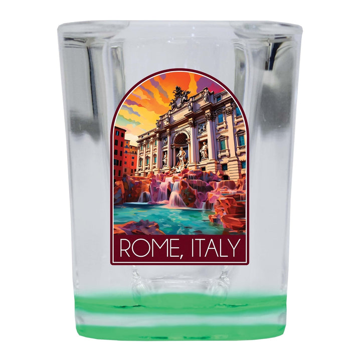 Rome Italy Design B Souvenir 2 Ounce Shot Glass Square Image 4