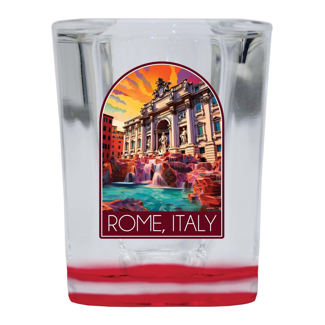 Rome Italy Design B Souvenir 2 Ounce Shot Glass Square Image 4