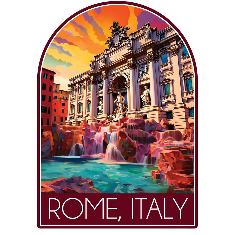 Rome Italy Design B Souvenir Die Cut Flat Magnet Image 1