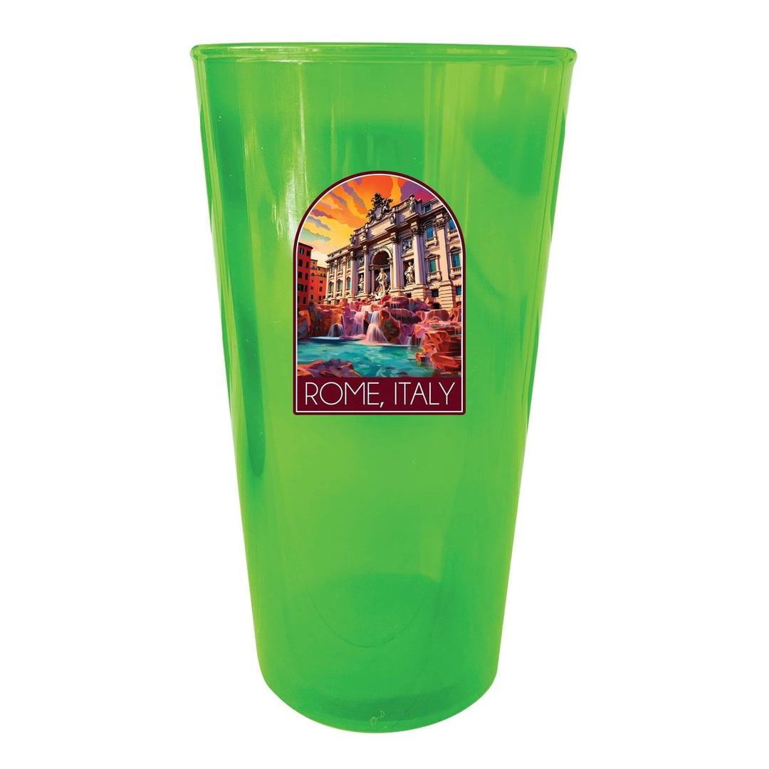 Rome Italy Design B Souvenir Plastic 16 oz pint Image 1