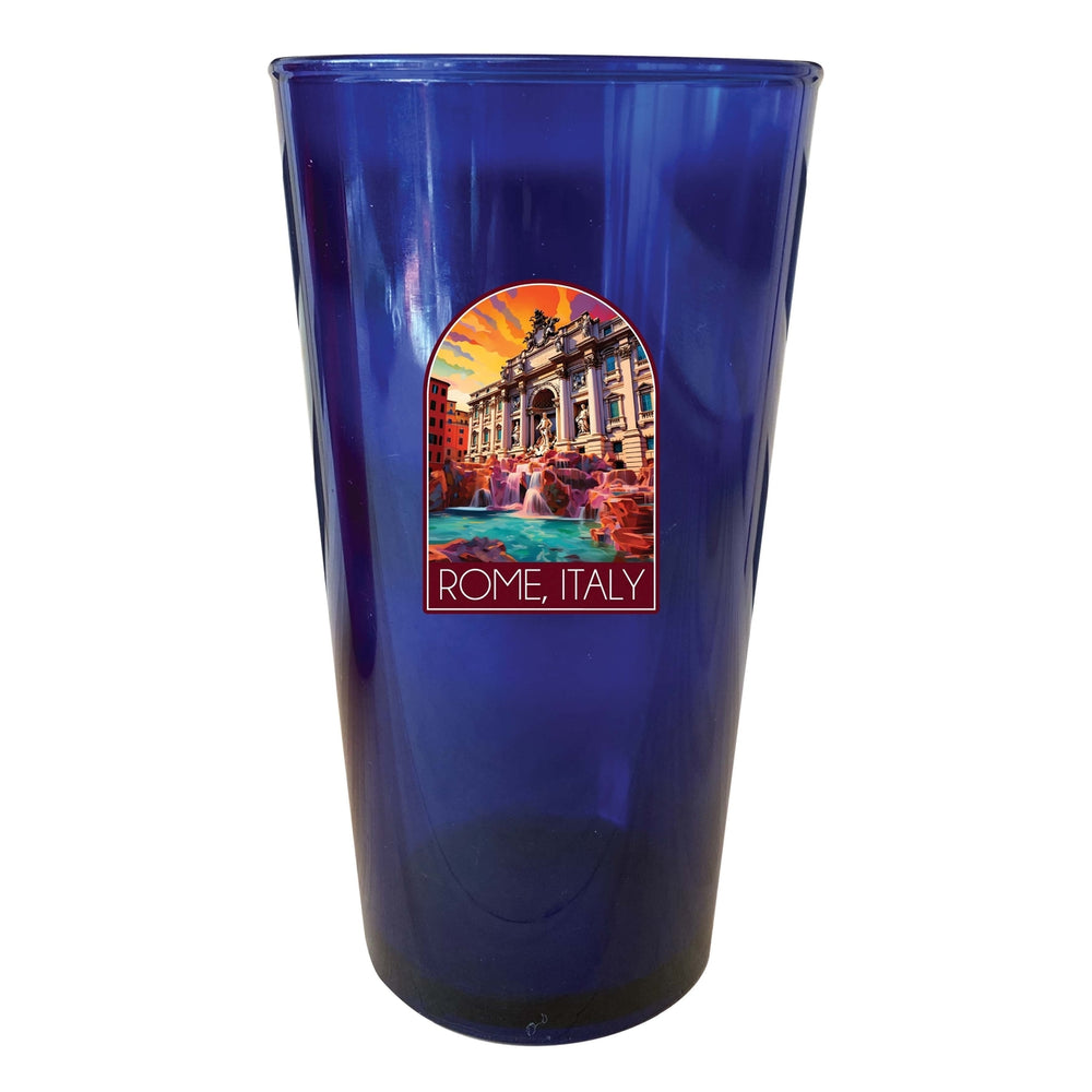 Rome Italy Design B Souvenir Plastic 16 oz pint Image 2