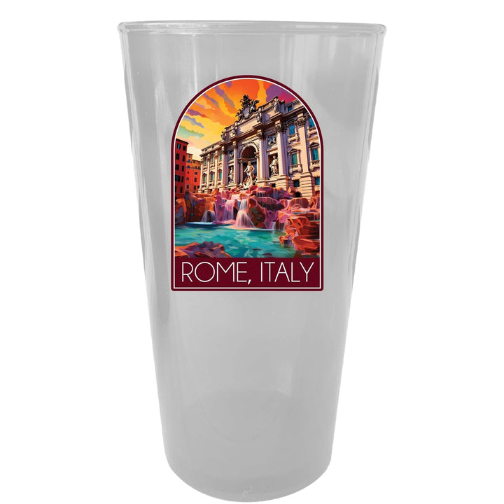 Rome Italy Design B Souvenir Plastic 16 oz pint Image 3