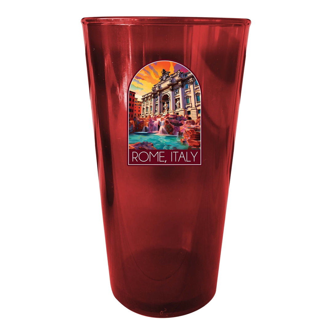 Rome Italy Design B Souvenir Plastic 16 oz pint Image 4